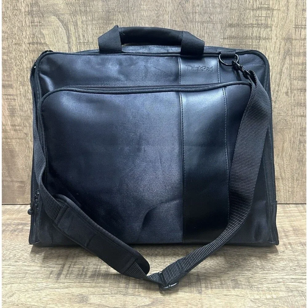 ThinkPad black computer bag with multiple compartments and pockets 16x13 Inches